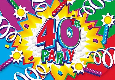 40th birthday party decorations and invitations for birthday celebration